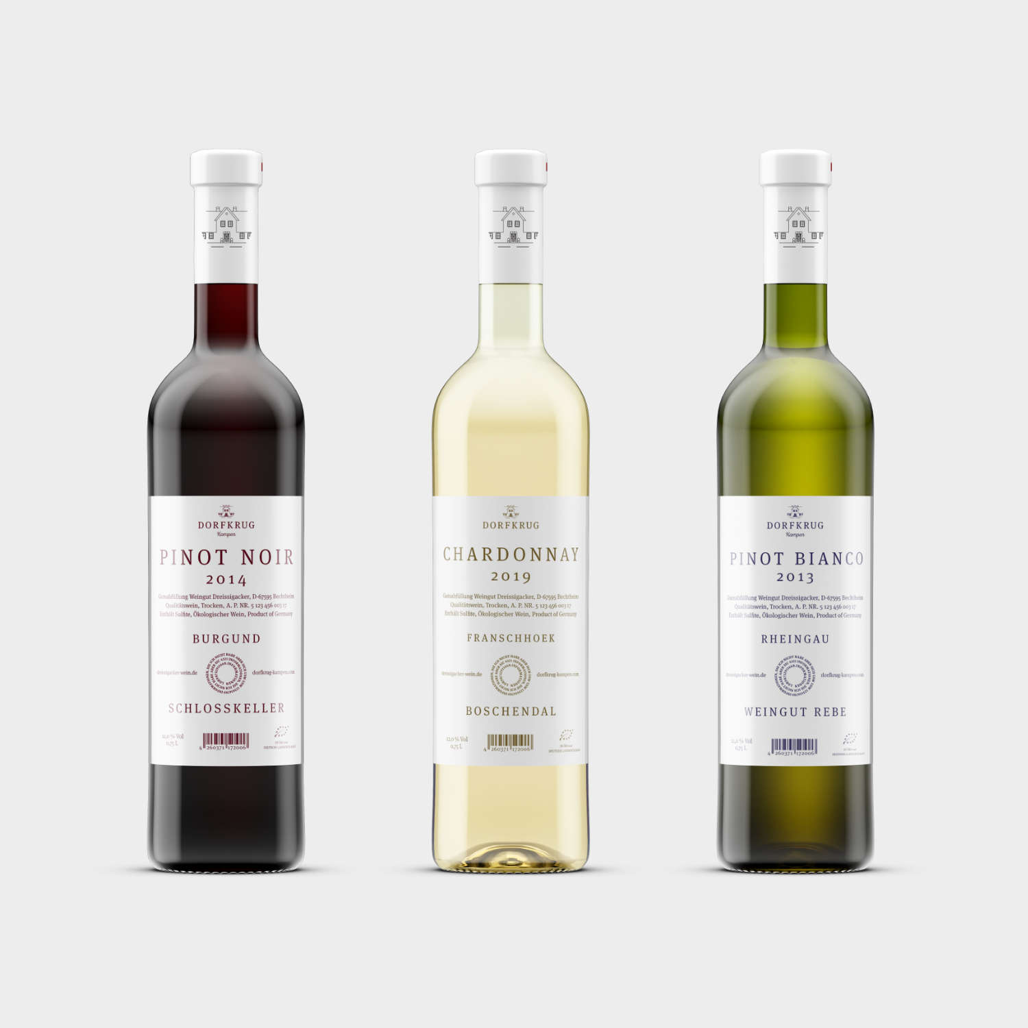 Dorfkrug case study wine label