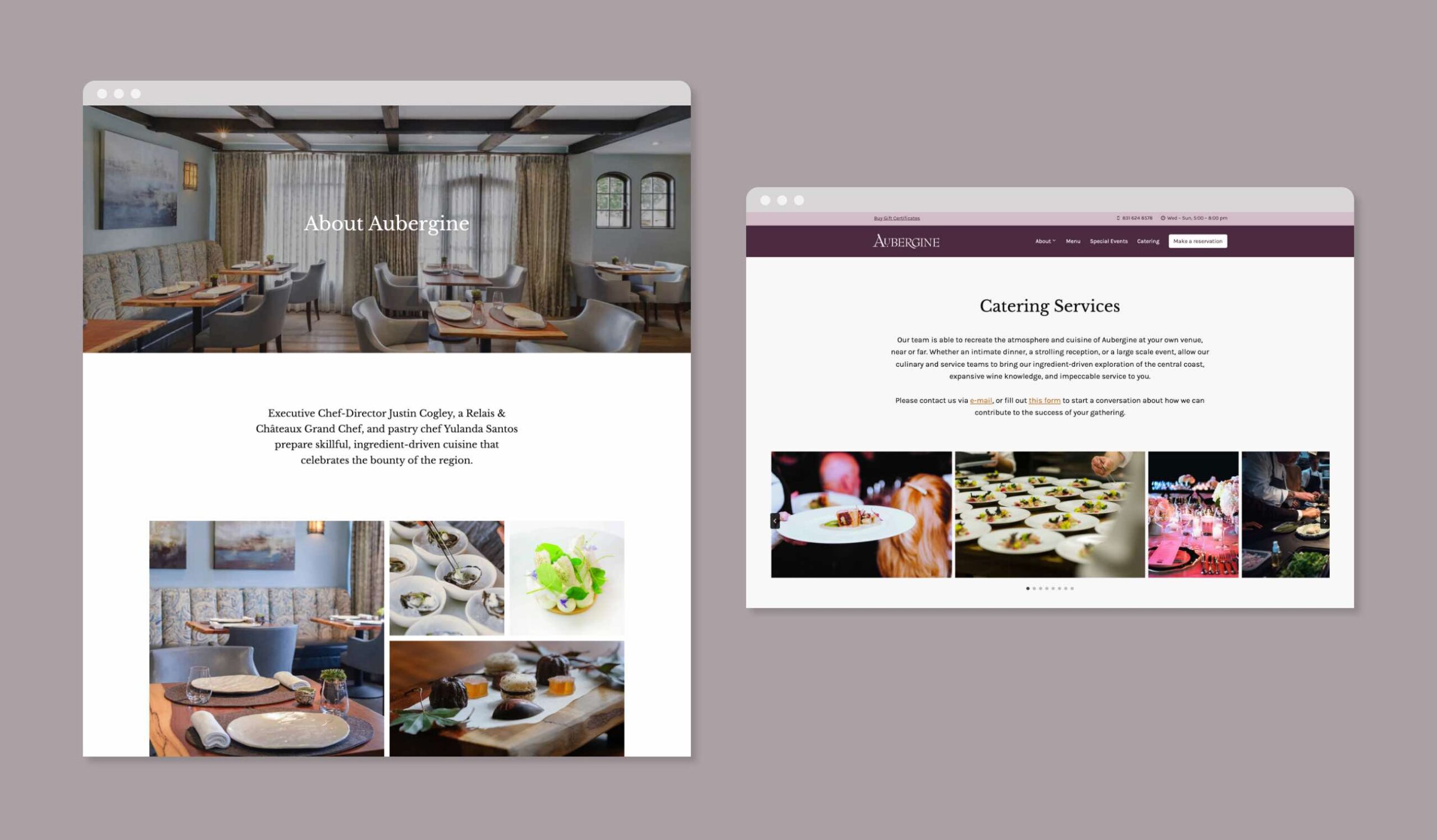Web design showcase inner pages