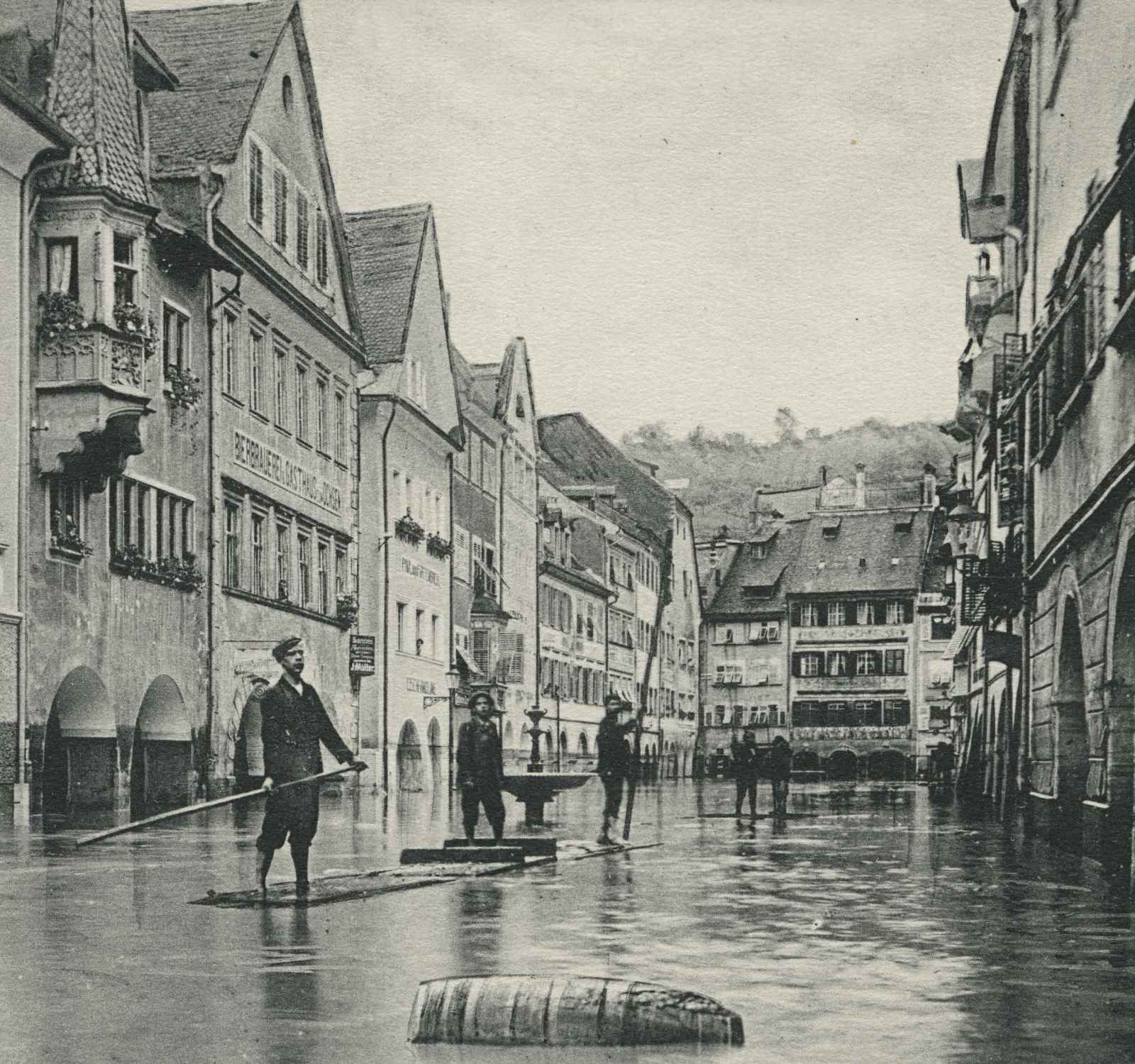 Flooding in Feldkirch anno 1910